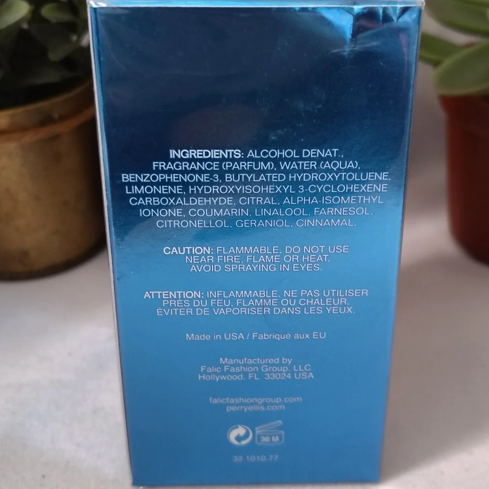 🌊Sealed Perry Ellis Aqua Eau De Toilette Spray 1.7 FL OZ - Picture 3 of 7